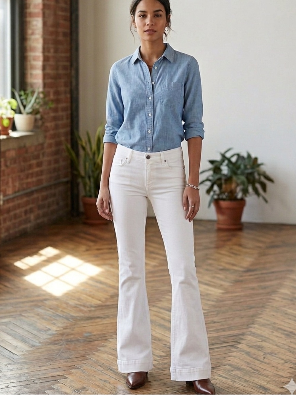 J Brand NWT “Love Story" Low-Rise Bell Bottom Jeans in Blanc - Size 28